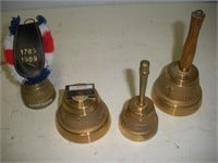 Obertino Solid Bronze Bells, Tallest 5 inches