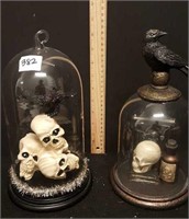 Halloween Decor - Skulls in Container