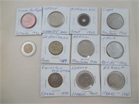 Pièces de monnaie vintage, différents pays: France