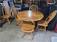 6 Piece - Round Dining Table Set