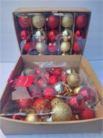 Red & Gold Christmas Ornaments (80+)