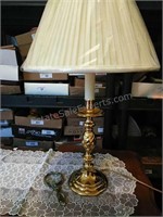 Brass Lamp 26" with Shade plastic covered and