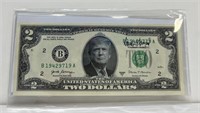 DONALD TRUMP 2017  $2 DOLLAR BILL