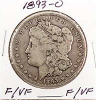 Coin 1893-O Morgan Silver Dollar in Fine