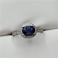 $300 Silver Sapphire Ring