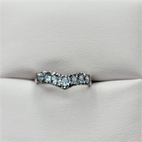 $150 Silver Aquamaline Ring