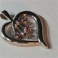 $1100 14K  Pink Sapphire Pendant