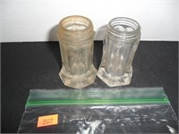 Vintage Clear Glass Salt and Pepper Shakers