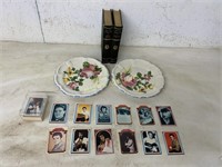 ELIVS CARDS   2 PLATES     2 MARK TWAIN BOOKS