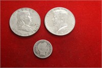 Lot of 3 90% Silver Coins