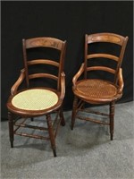 Ladder Back Chairs w/ Cane Seats
