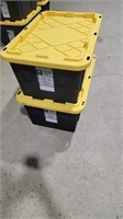 2 heavy duty 27 gallon totes