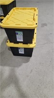 2 heavy duty 27 gallon totes