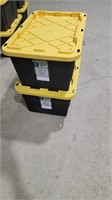 2 heavy duty 27 gallon totes