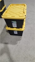 2 heavy duty 27 gallon totes