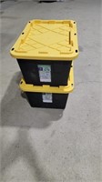 2 heavy duty 27 gallon totes