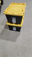 2 heavy duty 27 gallon totes