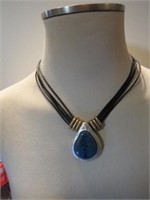 NICE CORDED NECKLACE WITH PENDANT SEE PHOTOS
