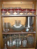 Vintage & Modern Glassware - contents of cabinet