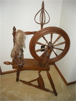 Vintage Spinning Wheel  46 inches tall