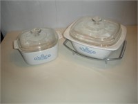 3 & 5qt Corning Casserole Dishes