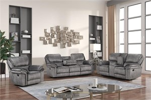 HH710997 Perry Grey - 3PC OVERSIZED Reclining Set