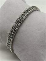 Sterling Silver Fine Brilliant CZ Tennis Bracelet