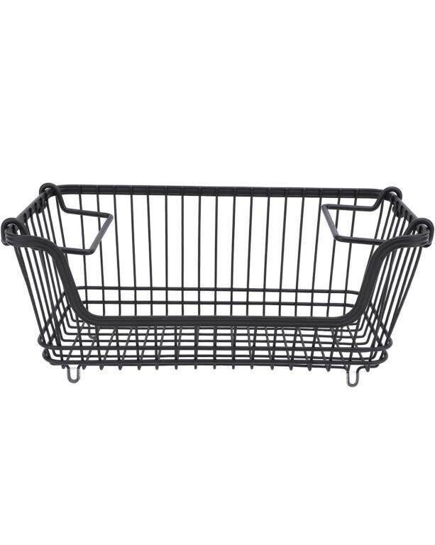 ( New ) Stackable Basket, Open Front Wire Storage