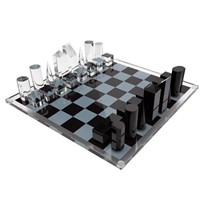 Luxury Unique Lucite Chess Set, Acrylic Pieces,