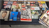 Collection of 1960s/70s Life/Look/Post Magazines