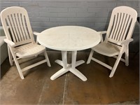 Patio Table W/2 Chairs, 42in Round
