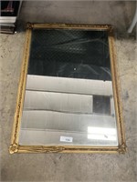 Large Vintage Gold Framed Mirror.