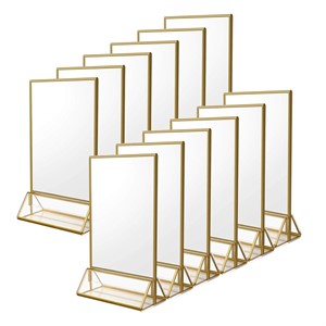 NIUBEE 4x6 Table Holder  Gold Borders  12Pack