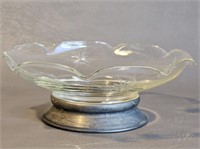 Sterling Silver & Crystal Dish -Wallace