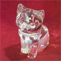 Glass Cat Figurine (3 3/4" Tall)