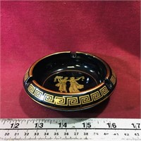 24K Etched Ceramic Ashtray (Made In Greece)