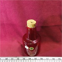 Red Hand Blown Glass Bottle (Vintage)