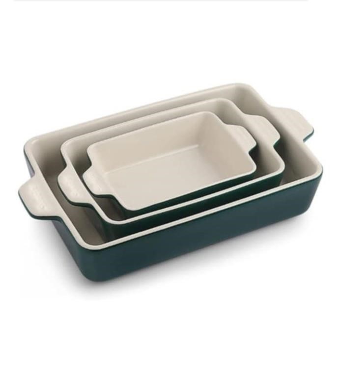 Ceramic Bakeware Set, Rectangular Baking Dish