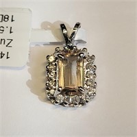 $3200 14K  Zultanite(1.5ct) Diamond(0.18ct) Pendan