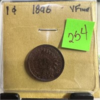 1896 INDIAN HEAD PENNY CENT