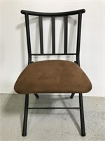 Metal folding chair with padded seat