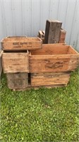 Pallet 16 Wooden Crates Some Advertising