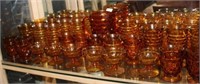 29pcs Fostoria Amber glasses (water, juice, ice