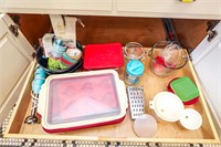 Drawer Contents - Baking Dishes, Measuring Cups,