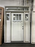 36” White 3-Panel Mission Style Exterior Door
