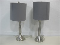 Two 25" Metal Lamps Both Power On See Info