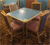 Square Diner Table with 4 Chairs (1 not matching)