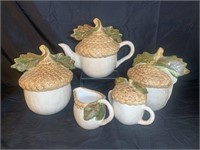 5 Piece Iandola Acorn Tea Set & More