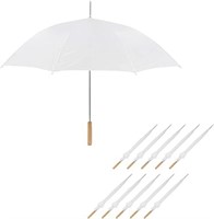 Wedding Umbrella - Manual Open - 10 Pack (White)