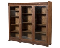 Three Section Oak Bookcase